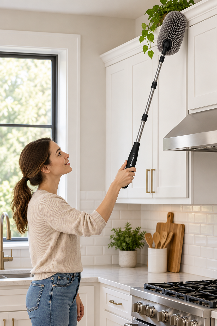 Velonutra™ Extendable Car Dusting Wand vehicle application scene