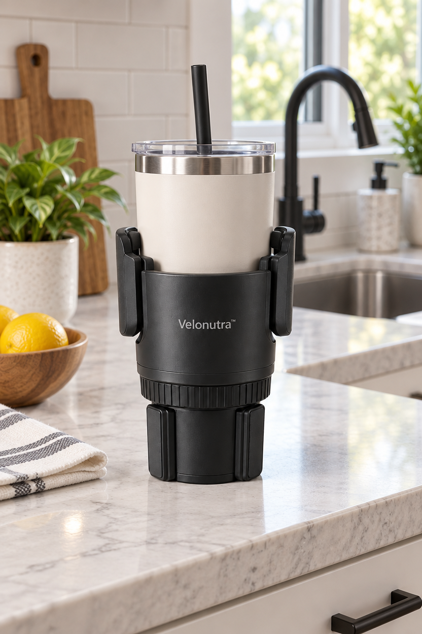 Velonutra™ Adjustable Car Cup Holder Expander vehicle application scene