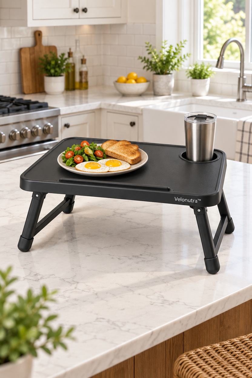 Velonutra™ Foldable Vehicle Lap Table vehicle application scene