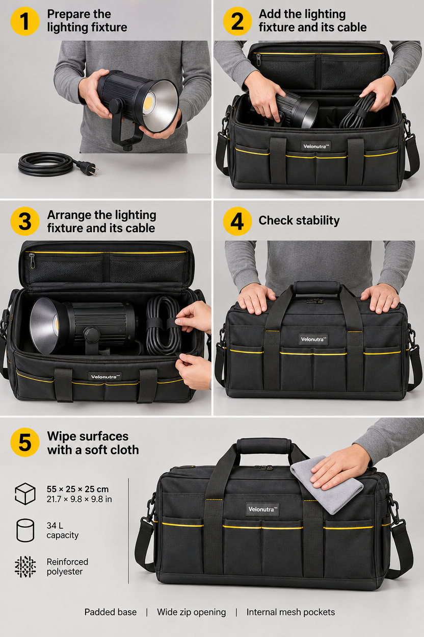 Velonutra™ Large Car Tool Storage Bag setup and in-vehicle use